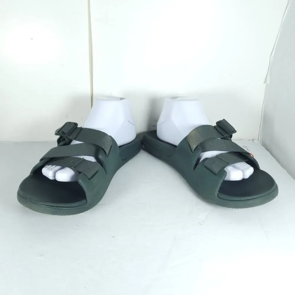 Chaco Men's Chillos US10 Green Strappy Flat Outdoors Slide Sandals